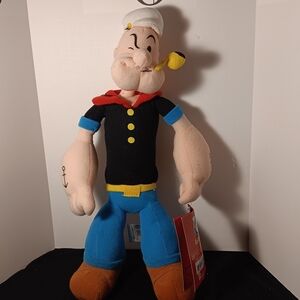 Popeye Plush Toy with Red and Blue Outfit